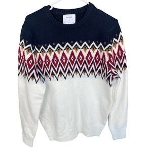 Old Navy Sweater Womens Medium White Winter Long Sleeve